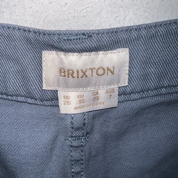 Brixton Providence Wide Leg Pants High Waisted Blue Size 25W - Picture 2 of 6